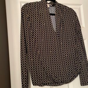 Large Michael K top. Dark blue and yellow/gold